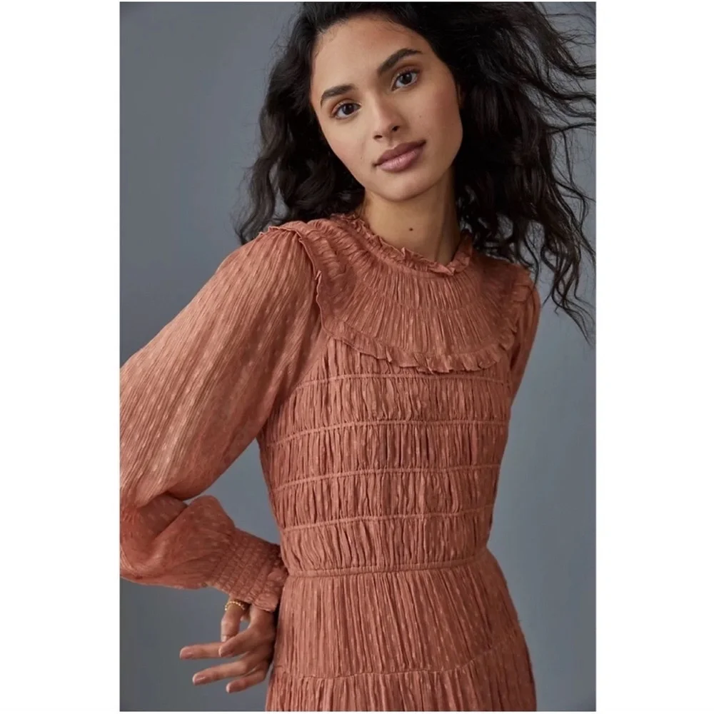 Anthropologie Dalia Smocked Mini Dress - SZ XL - NWT